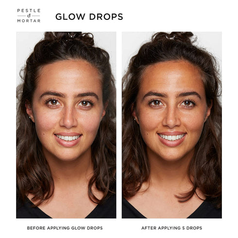 Pestle & Mortar Glow Drops - Sunless Self-Tan with Hyaluronic Acid, Customisable Self Tanner, 15ml