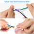 Mudder 3 Packs Stainless Steel Cuticle Nippers Cutter Tool for Nail Care, Pointed Blade Scissors (Rainbow)