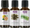 3-Pack Variety of NOW Essential Oils: Summer Night Blend - Citronella, Lemongrass, Grapefruit