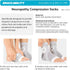 BraceAbility Neuropathy Socks for Women and Men, Toeless Compression Foot Socks for Peripheral Neuropathy, Diabetic,