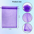 100PCS 6x9 Inches Organza Drawstring Pouches, Jewelry Party Wedding Favor Gift Bags (Purple)