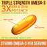 Omega-3 Fish Oil 3750mg Triple Strength, 180 Burpless Softgels, EPA 1200mg + DHA 900mg, Healthy Heart
