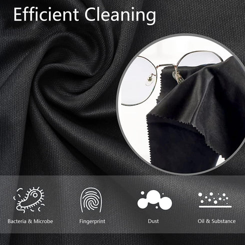 Extra Large Microfiber Cleaning Cloths (12"x 12") for Eyeglasses, Sensitive Optics, Electronic Screens