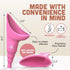 Pitch and Trek Women's Silicone Urination Device for Travel & Outdoor, Color Pink