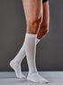 FUTURO Anti-Embolism Knee Length Stockings, Large Regular, White, Moderate (18 mm/Hg)