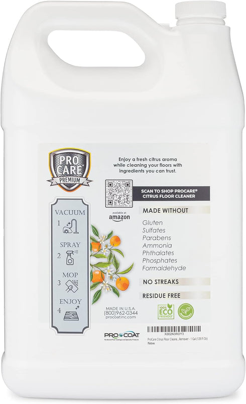 ProCare Floor Cleaner, Made in USA, Tile, Stone, Laminate, Vinyl & Natural Wood Cleaner, 1 Gal