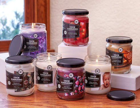 Pumpkin Spice Odor Eliminating Candle - Highly Fragranced, Eliminates 95% of Smells, Up to 80 Hour Burn Time