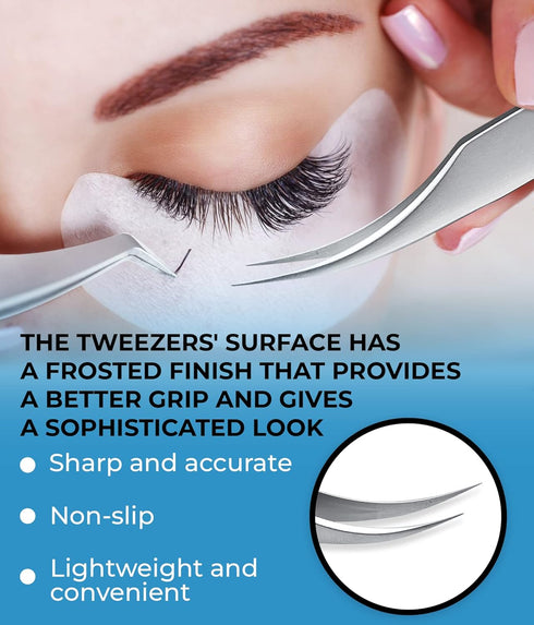 Stacy Lash STL-1 Isolation Eyelash Extension Tweezers for Classic Extensions & Individual False Lashes