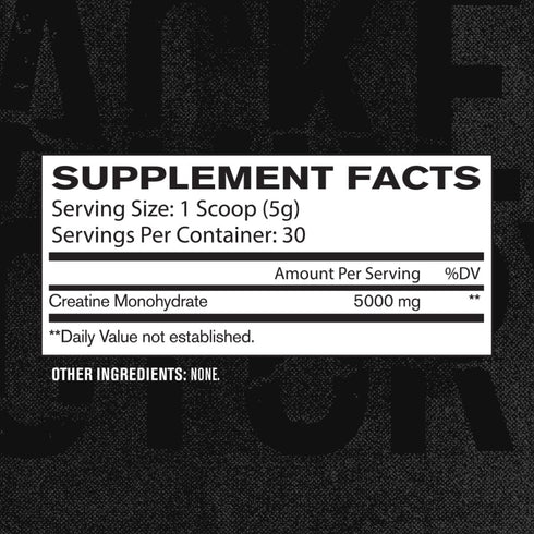 Jacked Factory Creatine Monohydrate Powder 150g - Unflavored Supplement for Muscle Growth, Strength, Energy, 30 Servings