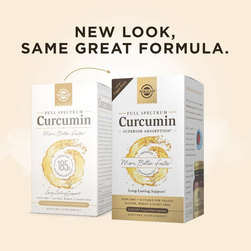 Solgar Full Spectrum Curcumin Liquid Extract Softgels - 30 Count - Non-GMO, Gluten-Free, Dairy-Free, Soy-Free - Faster