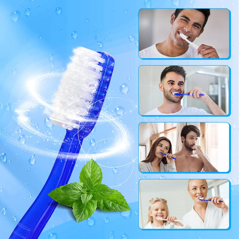 50 pcs Prepasted Disposable Toothbrushes, Bulk Individually Wrapped Pre-Pasted Soft Toothbrush, Single Use Travel
