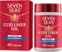 Seven Seas Cod Liver Oil High Strength, Omega 3 Plus Vitamins D & E, 120 Capsules