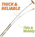 1.5-3 ft Window Squeegee with Long Handle, Car Window Cleaner Tool & Scrubber with Telescopic Extension Pole for Indoor