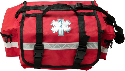 NOVAMEDIC 17 9 7 Professional Red First Responder Bag x x | Empty EMT Trauma Kit Carrier with Removable Dividers