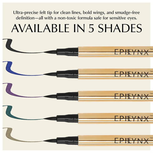 Waterproof Smudge-Proof Liquid Eyeliner Pen, Precision Tip for Long-Lasting Application, 2mL Brown