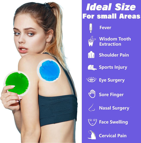Small Ice Pack for Face - Soft Reusable Cold Pack for Wisdom Teeth Recovery, Pain Relief, and Safe for Kids