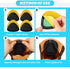 4 Pair Leather Heel Pads, Heel Grips Liner Cushions for Pain Relief, Inserts for Loose Shoes (Black)