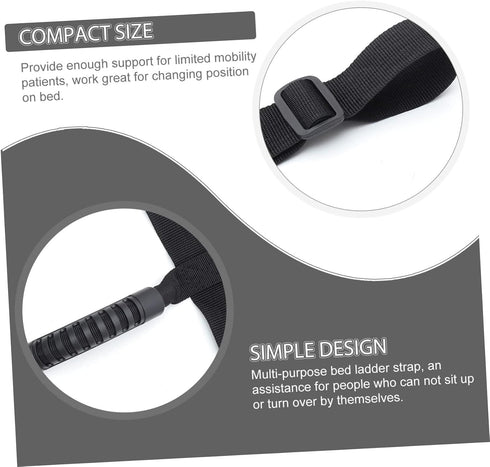 Ipetboom Bed Safety Ladder Assist Strap for Seniors - Wall Handles for Elderly Support