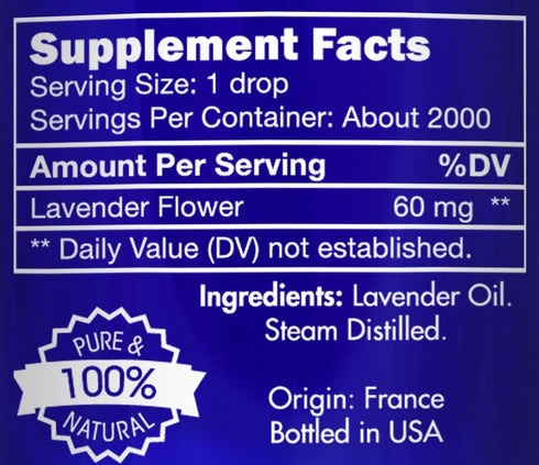 Lavender Essential Oil 4 OZ, Food Grade, 100% Pure Lavender Oil for Drinks, Skin, Hair by Zongle Therapeutics