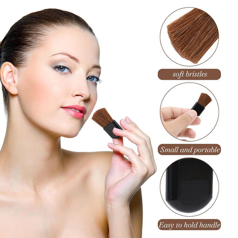 30Pcs Disposable Makeup Brushes, Mini Cosmetic Brush, Small Blush Brushes for Loose Powder Foundation Applicator