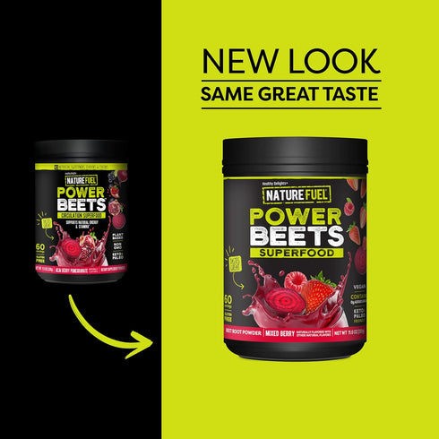 Nature Fuel Power Beets Powder - Delicious Mixed Berry Superfood Supplement, Supports Circulation, 60 Servings