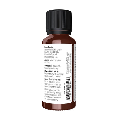 NOW Essential Oils Frankincense Oil Blend, 1-Ounce, Centering Aromatherapy Scent