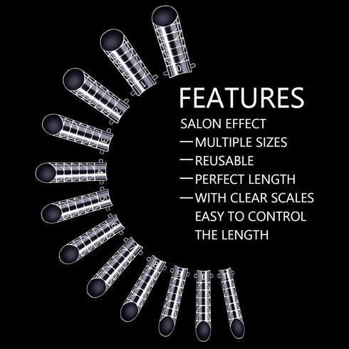 NMKL38 120Pcs Dual Forms Full Cover Nail Tips, Upper Arched Extension Mold (Mold A)