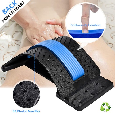 Back Stretcher, Lumbar Pain Relief Device (4 Level) | Multi-Level Back Cracker for Herniated Disc, Sciatica Support