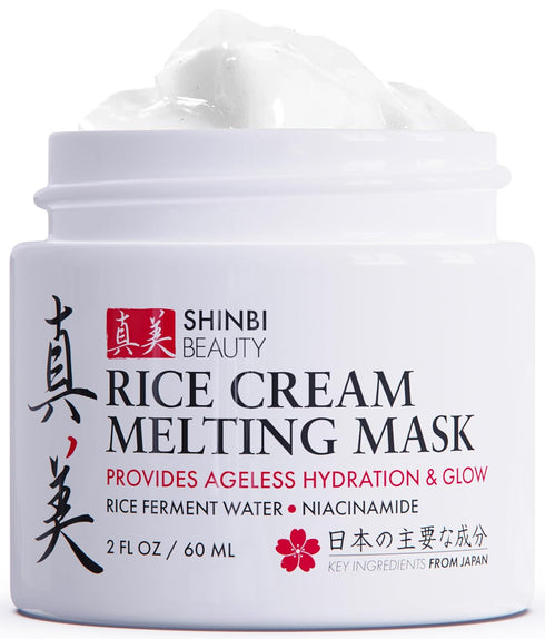 Japanese Rice Mask for Face - Organic Anti-Aging Skincare, J Beauty Glow, 1oz