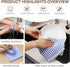 Egles 8 Packs Kitchen Dishcloths 12x12 Inches, 100% Cotton Dish Cloths for Washing Dishes, Scrubbing Wash Cloths (Mix