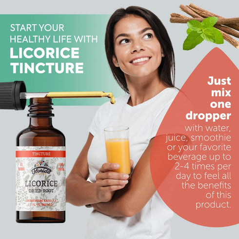 Organic Licorice Tincture, 2 oz, Herbal Supplement, Non-GMO, Cold-Pressed Vegetable Glycerin, 670 mg