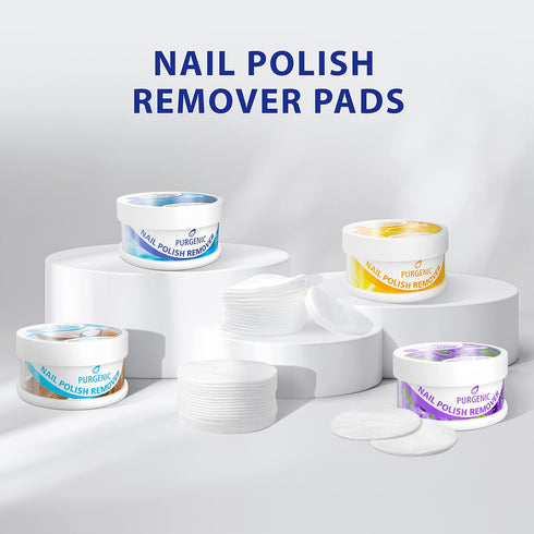 Nail Polish Remover Pads - (128 Count) - Travel Lint Free Wipes - Pre-soaked Pads Made with Natural Ingredients