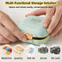 WMuxvia 2-Layer 7 Weekly Pill Organizer Compartments, Airtight Moisture-Proof Pill Box, Food-Grade Portable Travel Pill
