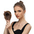 SARLA Dark Brown Hair Buns Extension, Drawstring Updo Donut Chignon, Straight Synthetic Fake Bun for Women