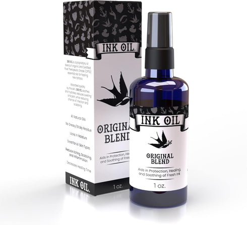 Tattoo Aftercare Oil | 1 oz | Safe for New & Older Tattoos, Skincare Supplies