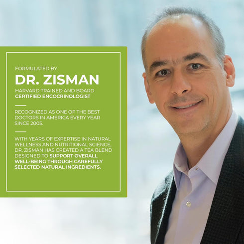 Dr. Zisman ZT Slimming Matcha-Coconut Herbal Tea Blend with Senna Leaf - 28 Day Wellness Blend (28 Bags)