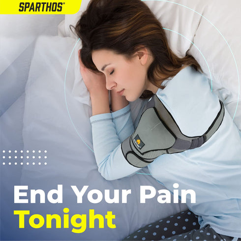 Sparthos Shoulder Brace for Light Support - Adjustable Sleeve for Rotator Cuff Relief, Fits Left or Right
