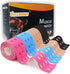 Waterproof Kinesiology Tape - 4 Rolls Elastic Athletic Tape for Joints Support & Muscle Pain