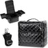 Travel Makeup Bag, Large Cosmetic Organizer with 4 Trays & Adjustable Dividers, Waterproof Makeup Train Case for Women,
