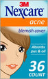 Nexcare Acne Cover, 36 Skin Covers Absorb Pus and Oil from Clogged Pores