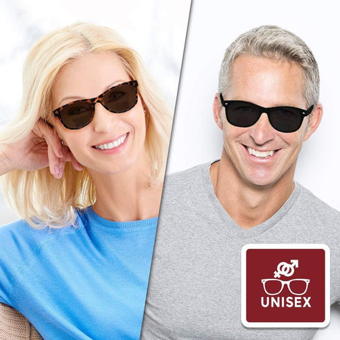 Yogo Vision Bifocal Reading Sunglasses, Classic Retro Style UV400 Sun Protection Eyewear for Men Women