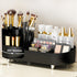 Large Spinning Makeup Organizer for Vanity, Rotating Cosmetic Storage with Brush Holder, Countertop Makeup Display