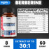 Berberine Supplement with Ceylon, Milk Thistle, Turmeric, Elderberry & More - Support Immune, Cardiovascular & Gastrointestinal - 60 Counts for 2 Months