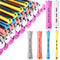 WILLBOND 60 Pcs Short Perm Rods Natural Hair Perming Kit with Elastic Rubber Band, Mixed Color (Multi-size)
