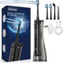 Umisr Toothbrush w Water Flosser Combo for Adults, 4-in-1 Rechargeable Toothbrushes Teeth Cleaner,