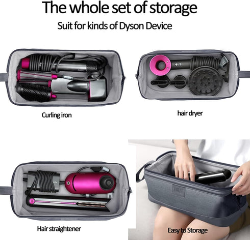 Portable Travel Storage Bag for Dyson Supersonic Hair Dryer, Airwrap Styler, Corrale Hair Straightener