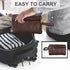 Liberty Leather Genuine Sheep Nappa Leather Toiletry Travel Bag, Bathroom Organizer with Multiple Compartments