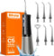 Bitvae C5 Cordless Water Dental Flosser - 3 Modes, 5 Intensities, IPX7 Waterproof, 5 Tips for Teeth Cleaning - Black