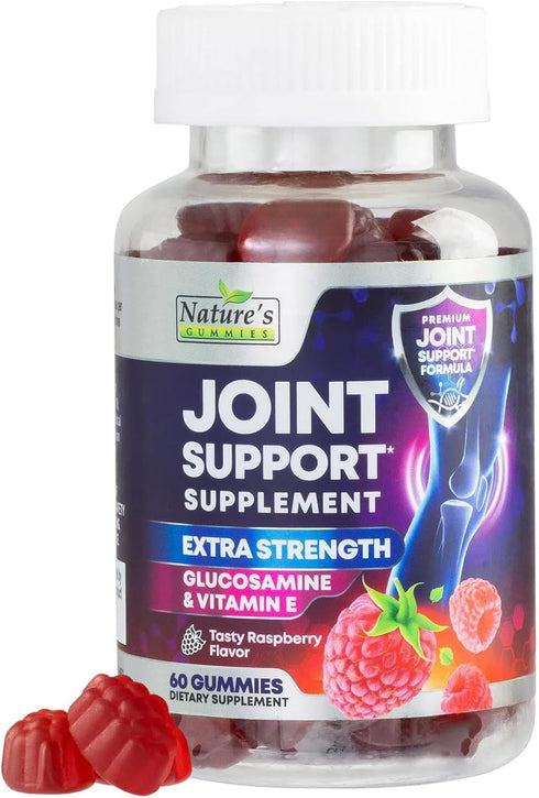 Joint Support Supplement - Extra Strength Glucosamine Gummy - 60 Gummies - Supports Joint Health & Flexibility