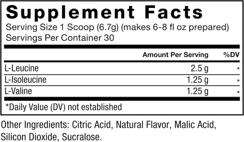Force Factor BCAA Amino Acids Supplement 2:1:1, Cherry Limeade, 30 Servings, No Artificial Colors